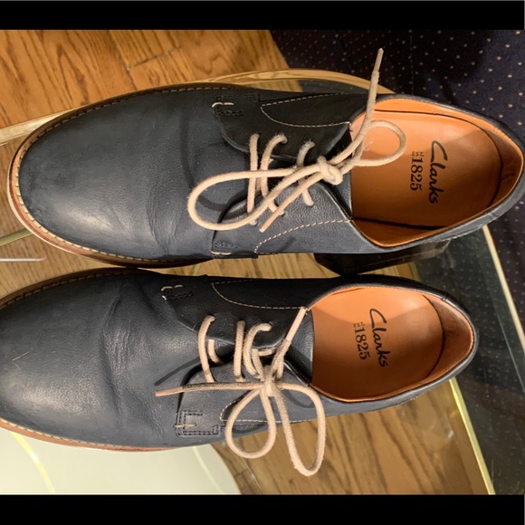 navy blue clark shoes